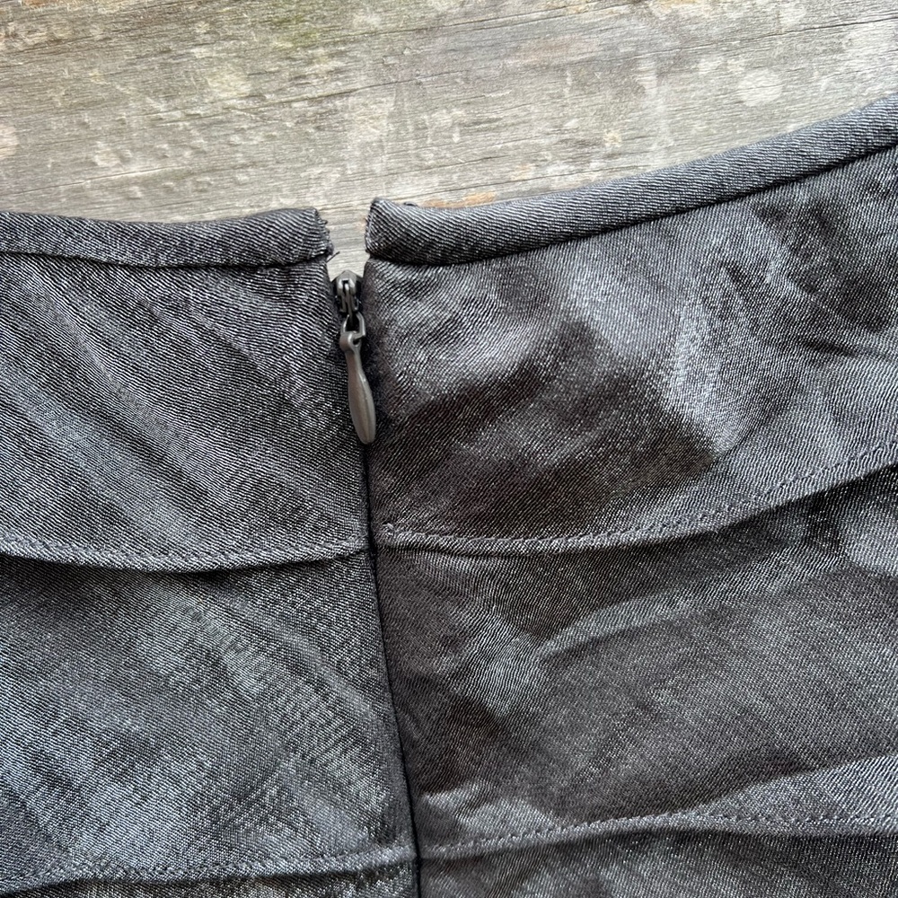 Adrianna Papell Charcoal Layered long Skirt - Picture 9 of 9